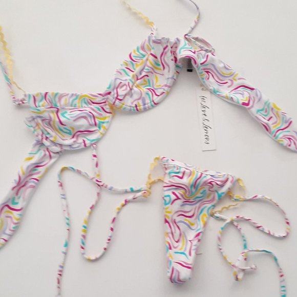 For Love And Lemons Swim Nwt For Love Lemons Palmer Noah 2pc Bikini